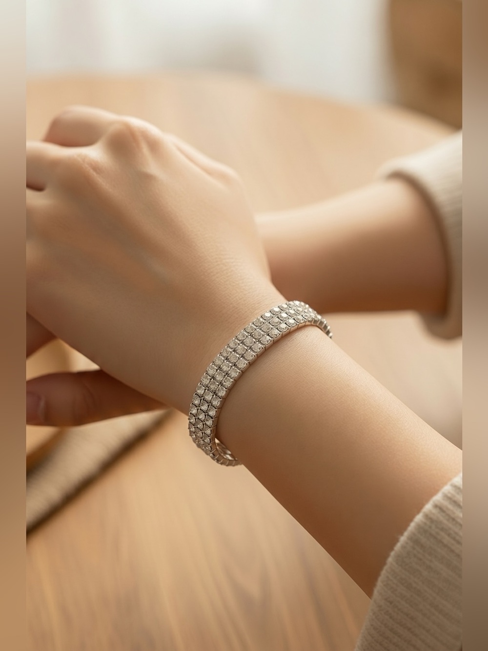Silver Rhinestone Bracelet